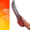 Bloody Butcher Knife Prop - Blood Stained Fake Costume Knives Props for Zombie Costumes